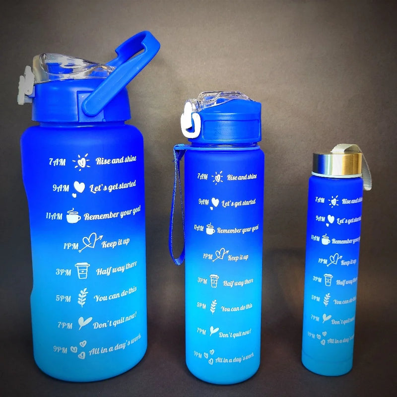 KIT 3 Garrafinhas Motivacionais (2L+800ml +280ml)