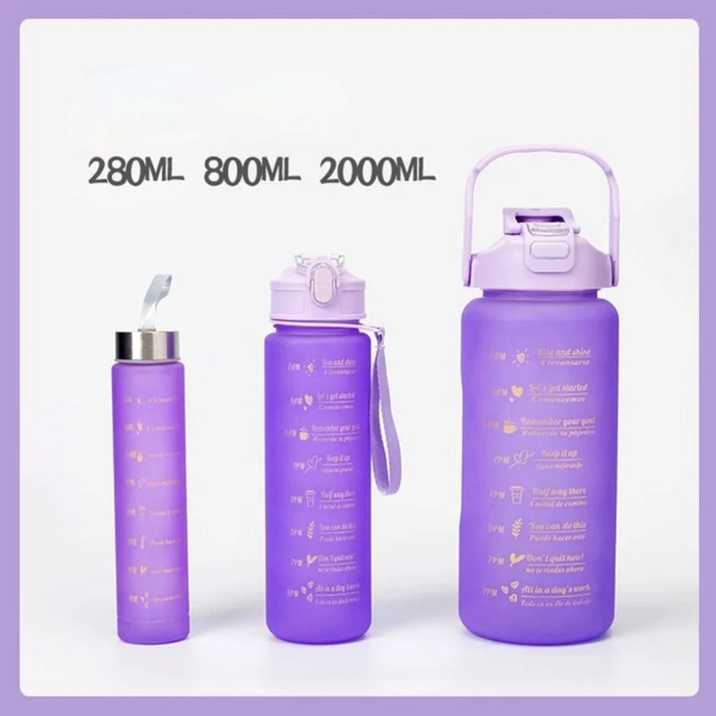 KIT 3 Garrafinhas Motivacionais (2L+800ml +280ml)